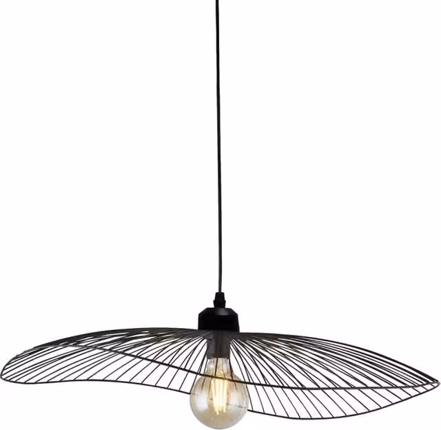 Lampada a sospensione SEARCHLIGHT in metallo nero stile industrial-nordico con attacco E27 e altezza regolabile – 1