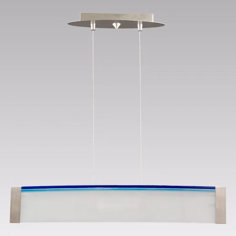 Lampada a sospensione CONTRO 1xR7s/200W, nichel satinato/blu L: 750, H: 1100, dimmerabile