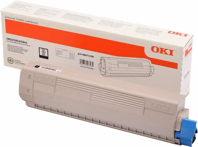 ORIGINAL OKI toner nero 46471104 C823/C833/C843 ~7000 Seiten