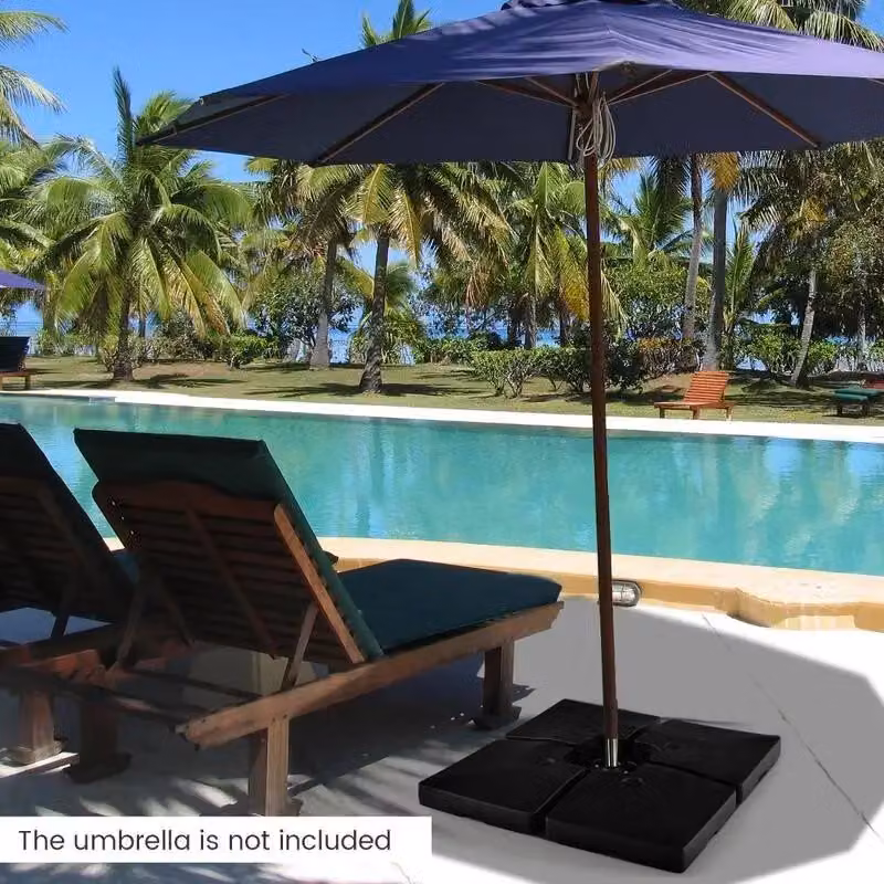 Base per ombrellone a cantilever, composta da 4 elementi, ideale per terrazza