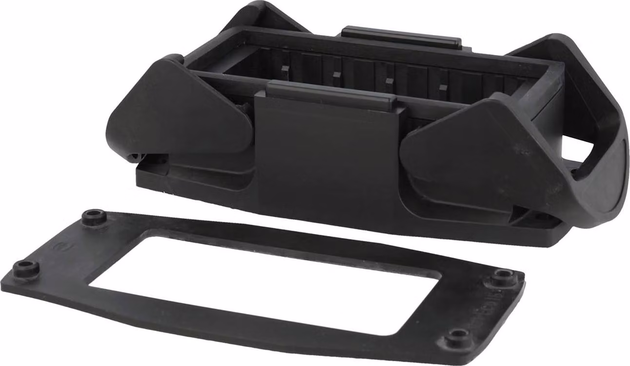 HARTING Han ECO 16B Custodia aggiuntiva con 2 staffe trasversali 2 staffe di bloccaggio in plastica - 1 pezzo