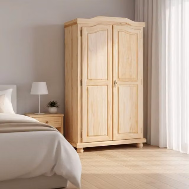 Armadio Multiuso Pezzana con 2 Ante e 4 Ripiani, Colore Marrone Rovere, L: 104 cm, H: 180 cm – 1