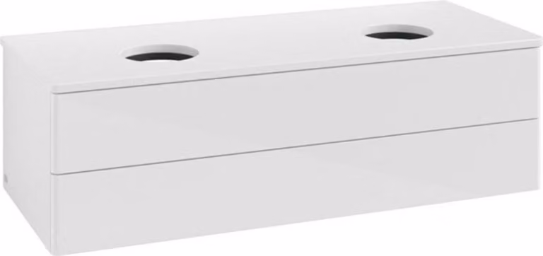 V&B Mobiletto senza struttura frontale, con illuminazione Antao 120x36x50cm, WBP colore Lac, glo wh. Lac