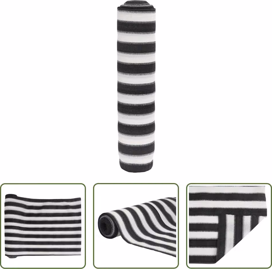 Il paravento Living Store antracite e bianco 1,5x50 m HDPE 75 g/m²