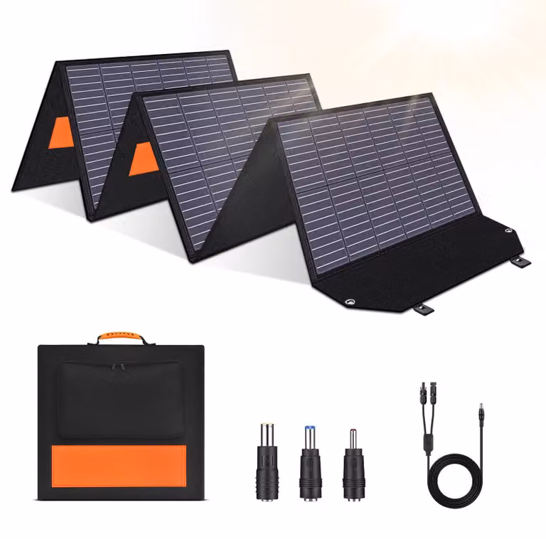 Pannello solare portatile da 200W - Pannello solare pieghevole - Caricabatterie solare mobile - Pannello solare per campeggio