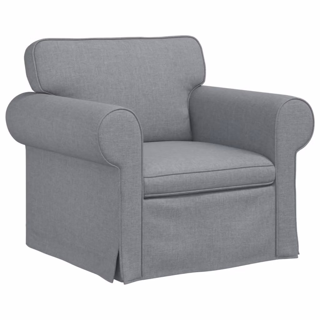 Divano moderno vidaXL in tessuto grigio con struttura in metallo L: 95 cm, P: 82 cm, H: 80 cm – 2