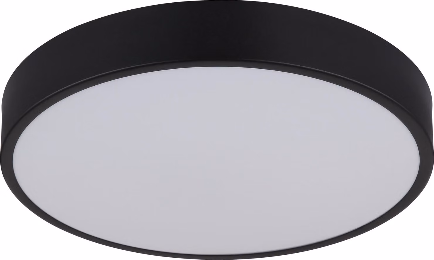 Plafoniera LED, metallo, nero, interruttore CCT, P 33,2 cm