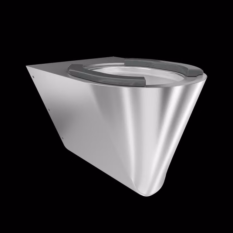 KWC AR T-WC, CAMPUS, acciaio inox, sospeso, 360x365x500 mm, sedile