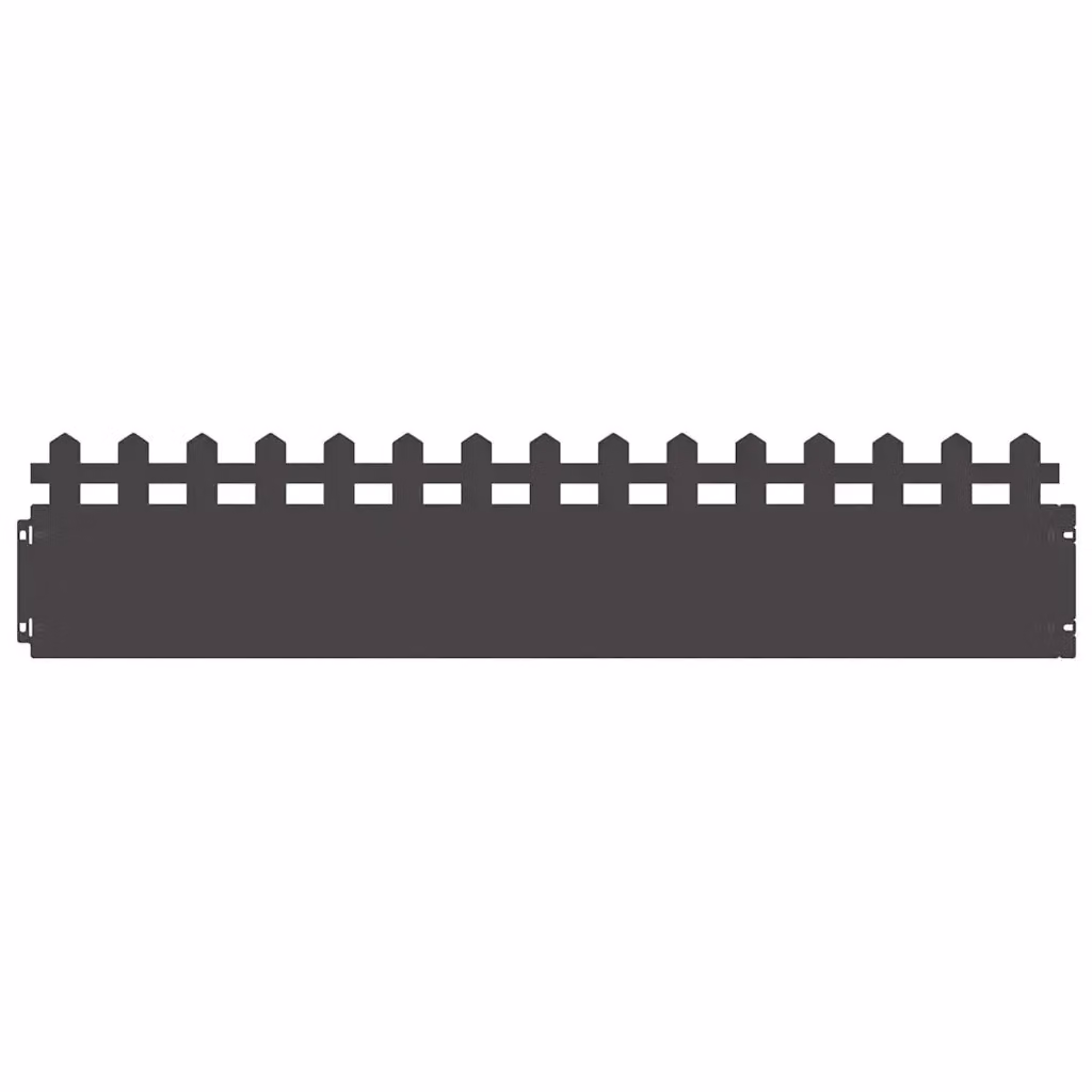 Bordure per prato in acciaio nero Videx, confezione da 30 pezzi, L: 103 cm, P: 0,05 cm, H: 22 cm – 2