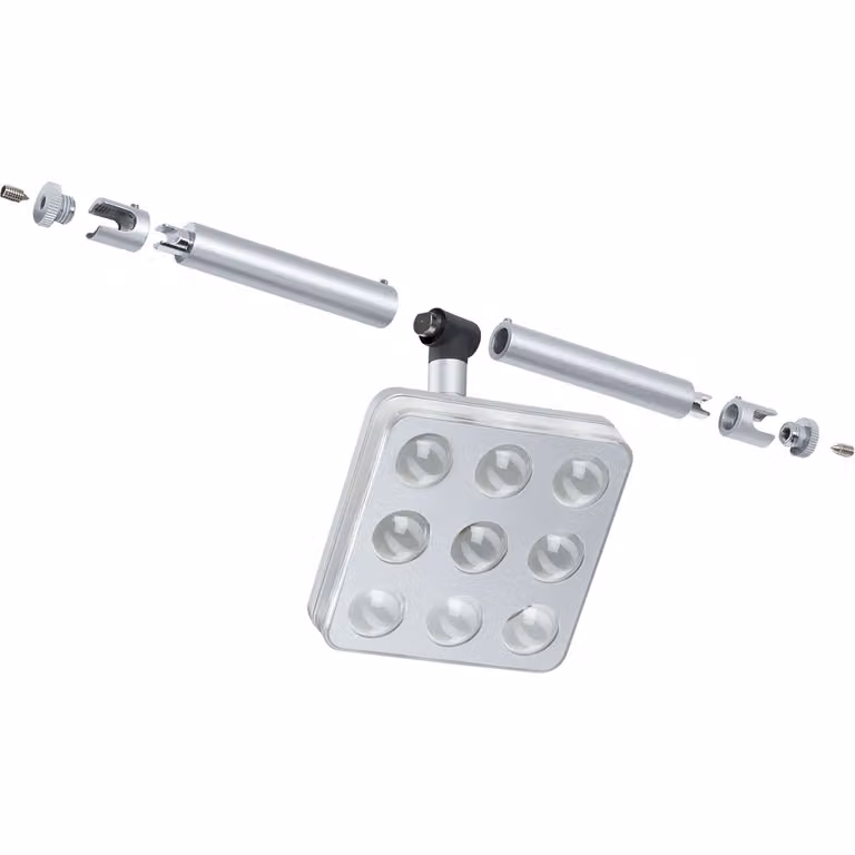 Paulmann Sistema combinato di faretti a sospensione e su binario, modello Square, 3W, cromo opaco, 230/12V, metallo