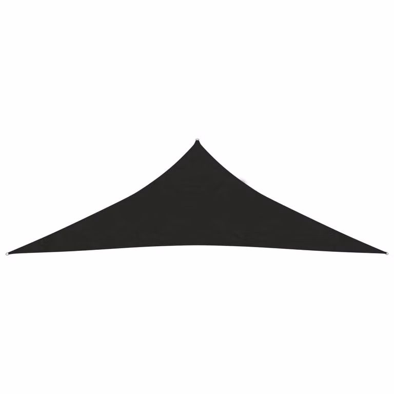 The Living Store Tenda da sole 160 g/m² Nero 3,5x3,5x4,9 m HDPE