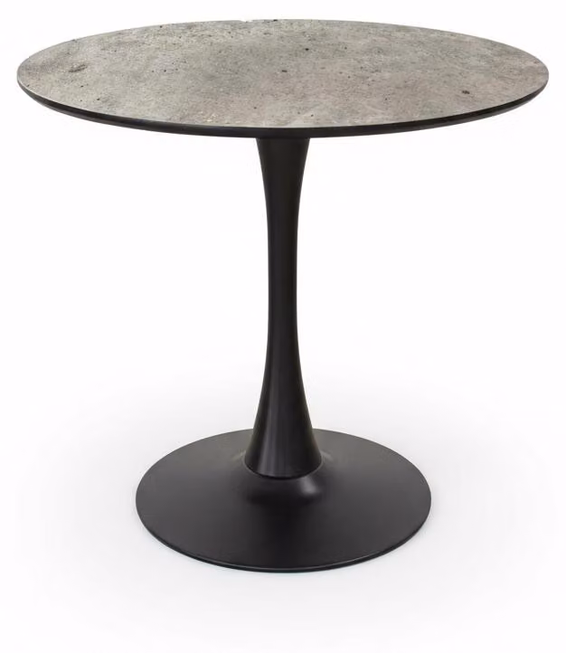Tavolo Tondo Moderno Top 3D Ø 80 cm H 73 cm Mobile Cucina Salotto.Colore:cemento