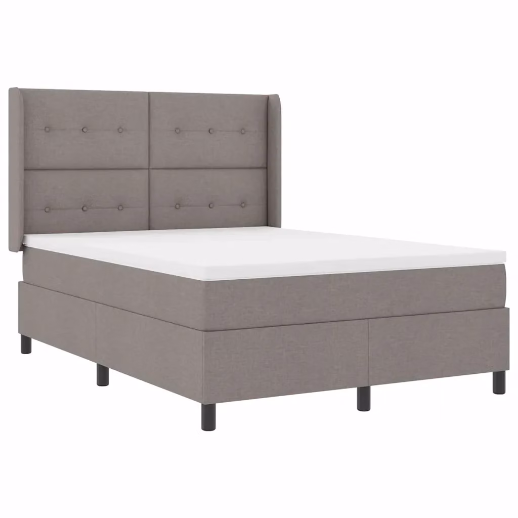 Letto a molle insacchettate vidaXL con testiera in tessuto grigio, illuminazione LED sottostante e porta di ricarica USB, L/P/H: 140 x 200 x 147 cm – 2