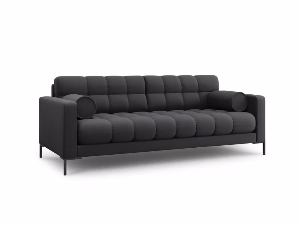 Divano 3 posti Bali Cosmopolitan Design in tessuto grigio scuro L: 177 cm, P: 75 cm, H: 92 cm – 2