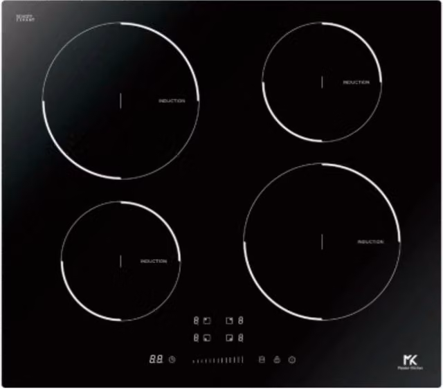 Piano cottura induzione da incasso 4 zone Master Kitchen MKHI604BK
