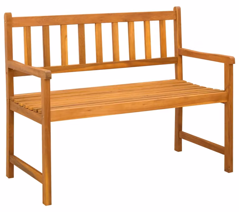 Panca da giardino, 2 posti, dimensioni 110 x 55 x 90 cm, realizzata in legno massello di acacia