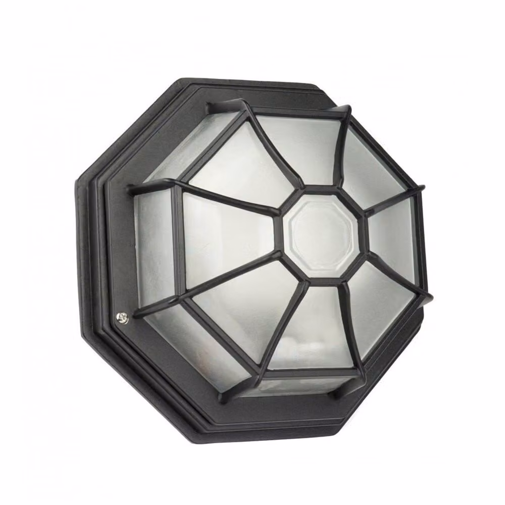 Lampada da parete e soffitto per esterni 26,5 cm alluminio e vetro 1xE27 nero IP44 SU-MA Retro K 3012/P SZ