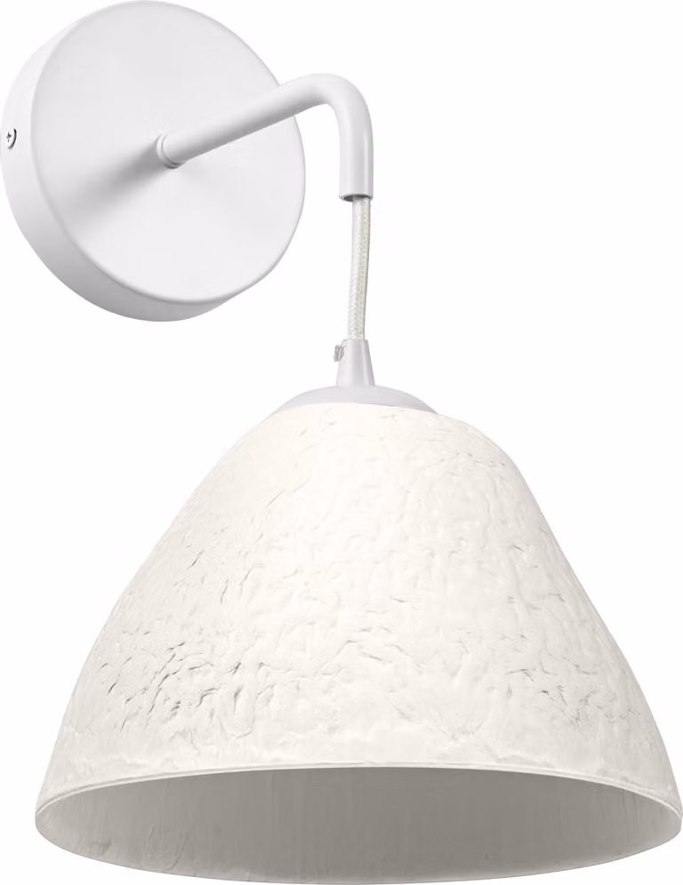 OSRAM applique Decor Camel Bell bianco in metallo e cartapesta, E14, lunghezza 220 mm, paralume in materiale riciclato, sostenibile grazie alla sorgente luminosa sostituibile, facile installazione