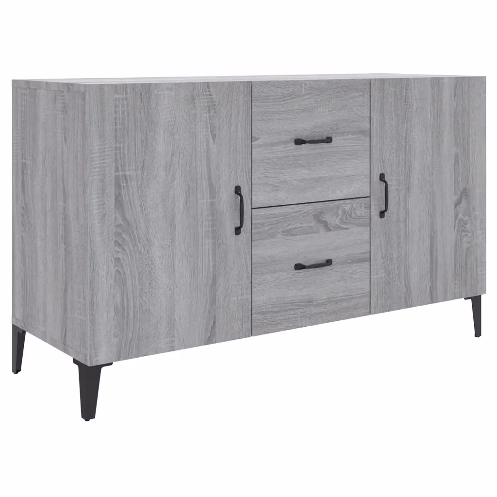 Credenza classica vidaXL in legno e MDF grigio L: 100 cm, P: 36 cm, H: 60 cm – 2