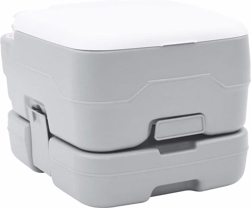 Toilette da Campeggio Grigio e Bianco 41,5 x 36,5 x 30 cm