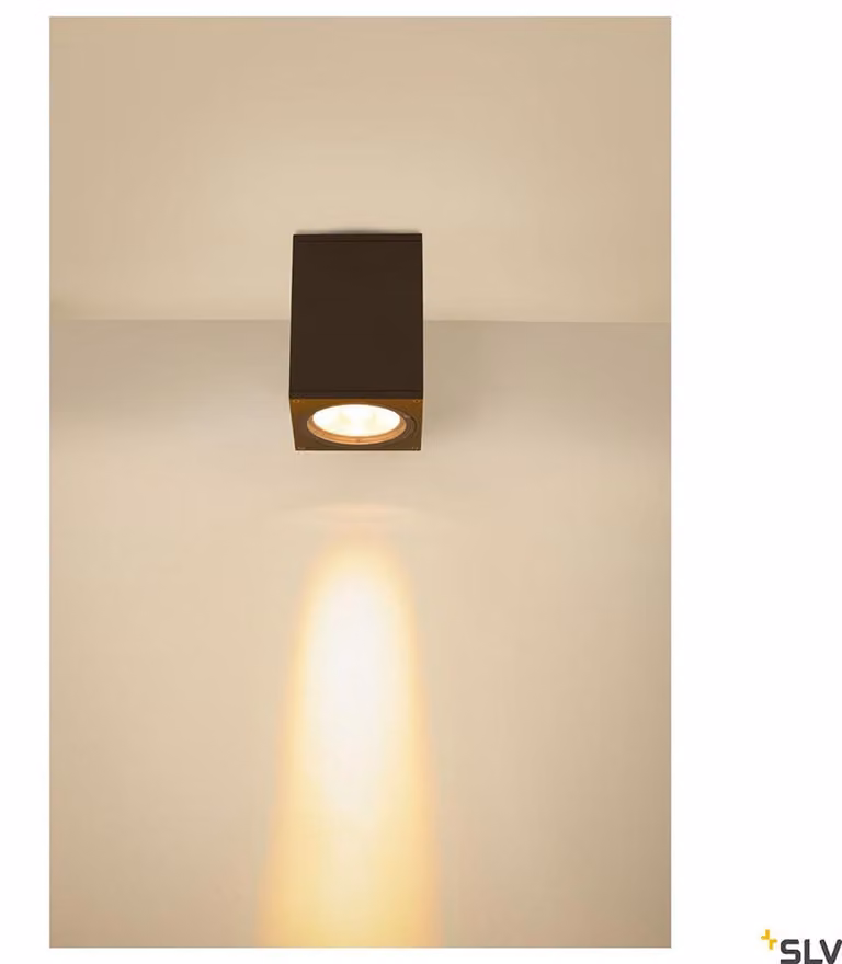 SLV Enola Square Plafoniera LED da esterno antracite CCT