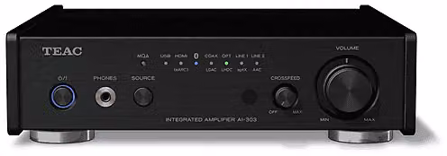 Amplificatore finale Teac AI-303 con USB DAC, Bluetooth e HDMI, 2.0 canali, 150 W, Nero