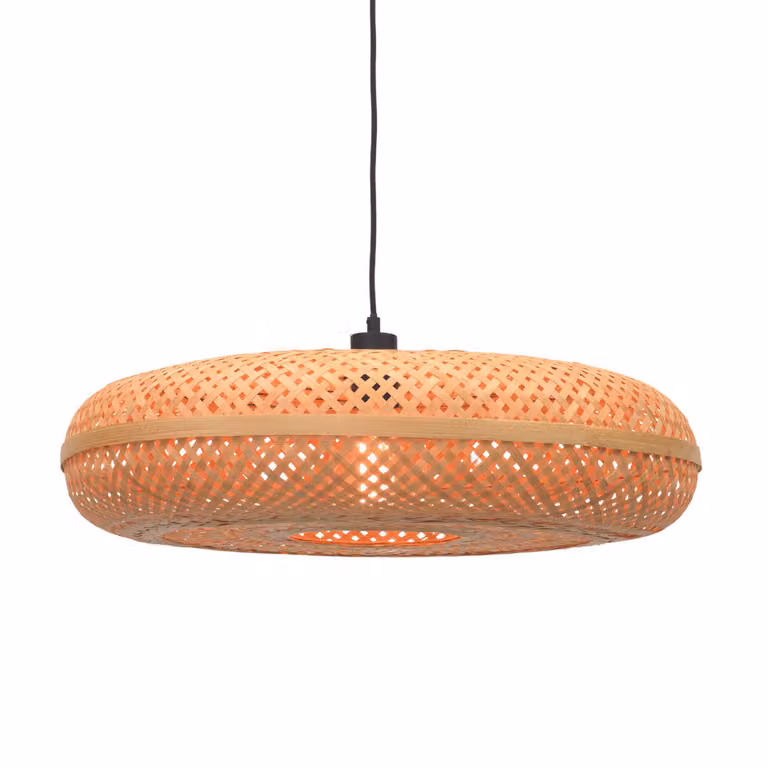 GOOD&MOJO - Lampada a sospensione Palawan - Bambù - Ø60cm Lampada a sospensione - Lampada da tavolo - Lampada da soggiorno - Lampada da camera da letto - Soggiorno
