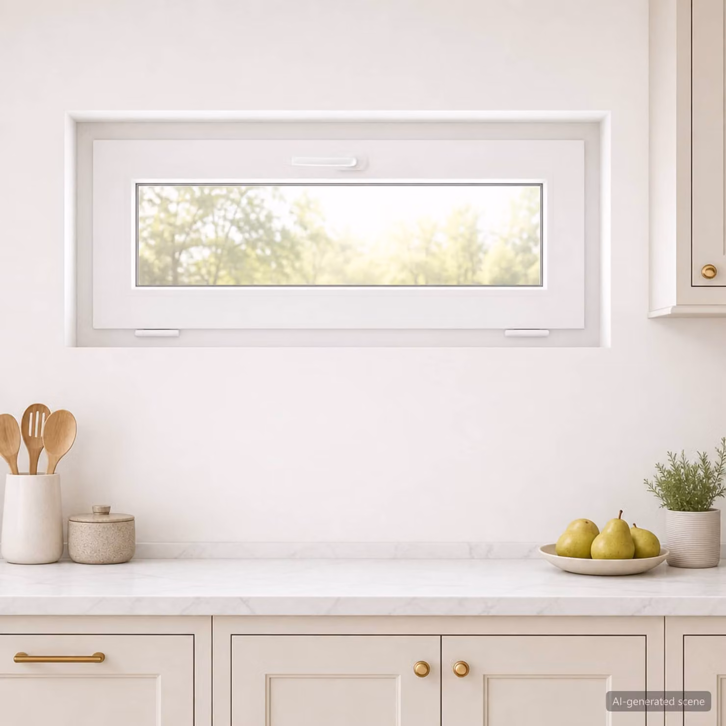 Finestra per seminterrato monoblocco vidaXL in plastica bianca e trasparente L: 95,0 cm, H: 40,0 cm
