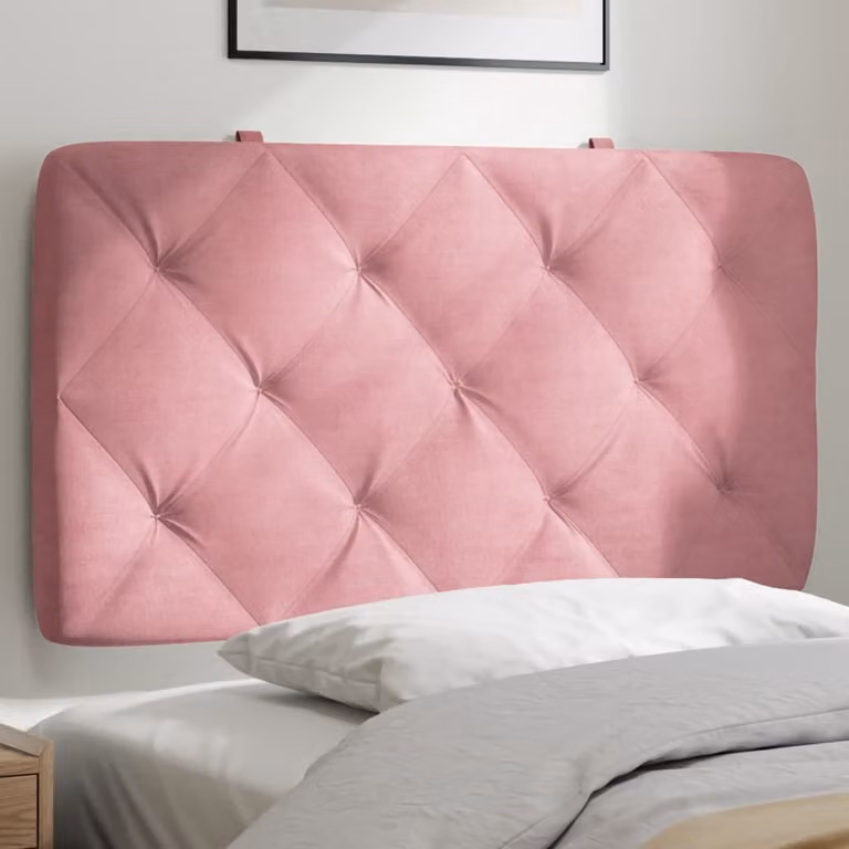 Cuscino Testiera vidaXL in Velluto Rosa, Larghezza: 80 cm