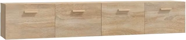 Set di 2 Armadietti a Muro Moderni in Rovere Sonoma, Colore Marrone, L/P/H: 100 x 36,5 x 35 cm