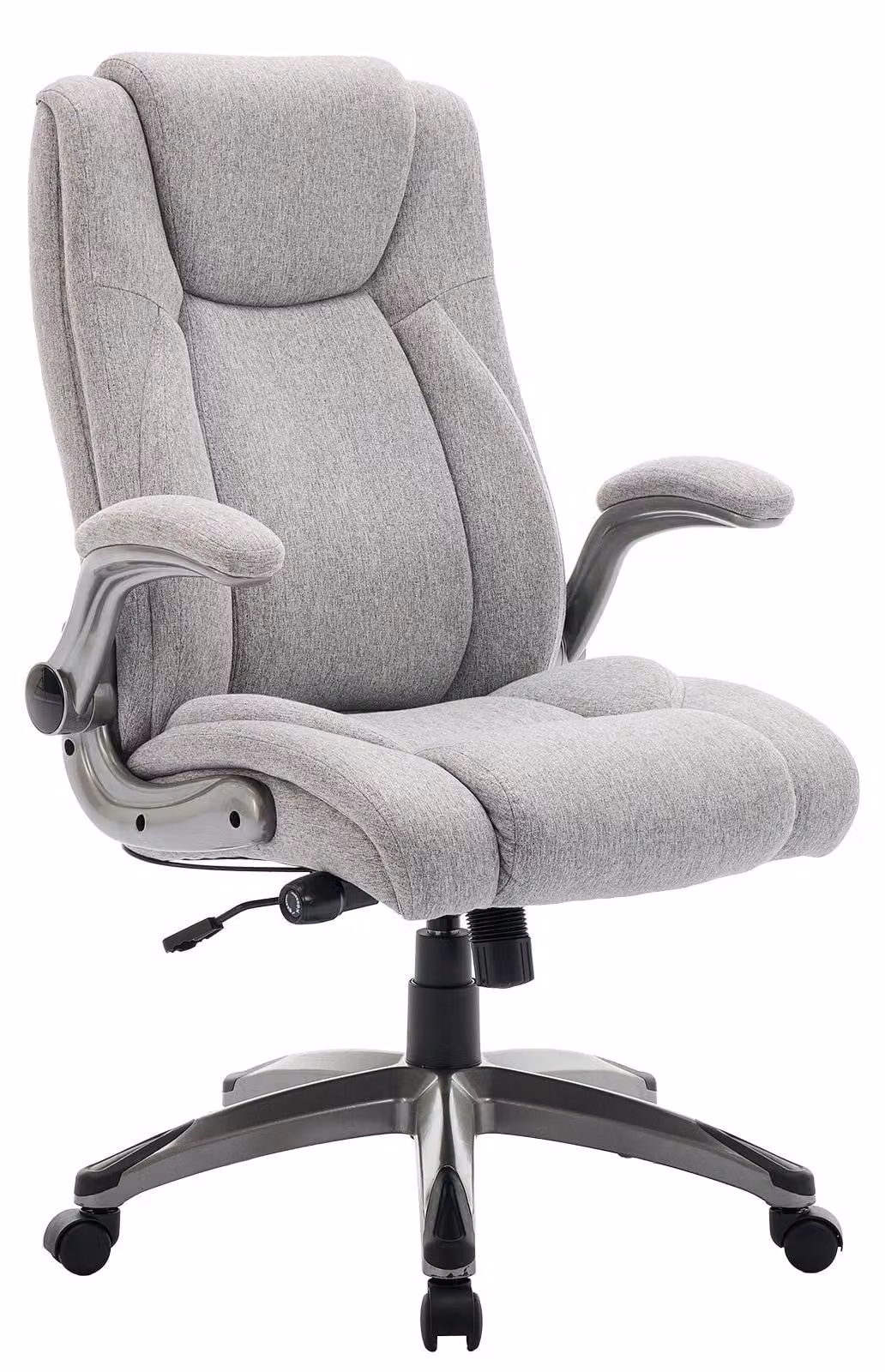 Sedia da ufficio COLAMY, poltrona direzionale ergonomica girevole con una portata di 150 kg, colore grigio