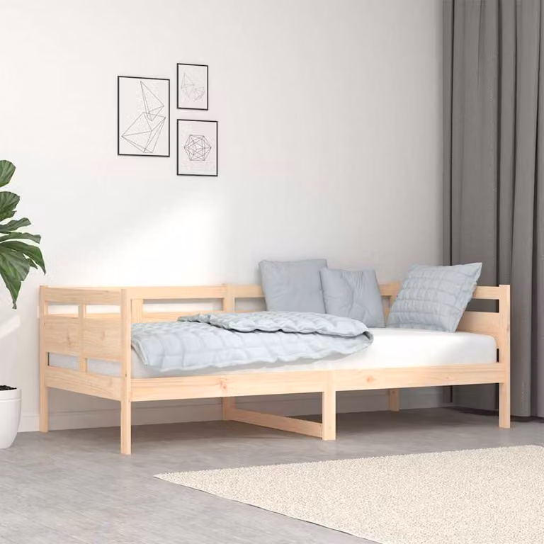 vidaXL Dormeuse in legno massello di pino color marrone stile rustico L/P/H: 190 x 90 x 66 cm