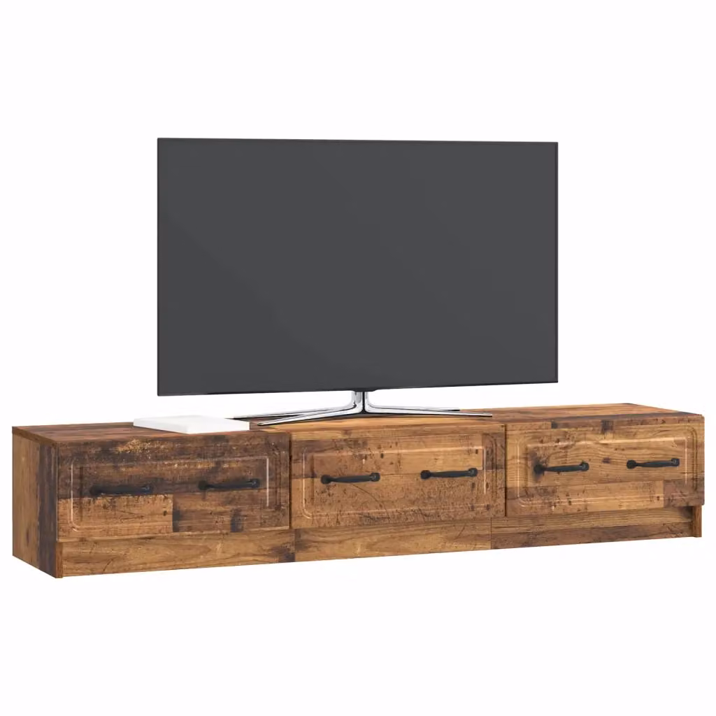 Mobile TV-Credenza Design In in legno e metallo color marrone per soggiorno L: 147 cm, P: 34,5 cm, H: 27 cm – 2