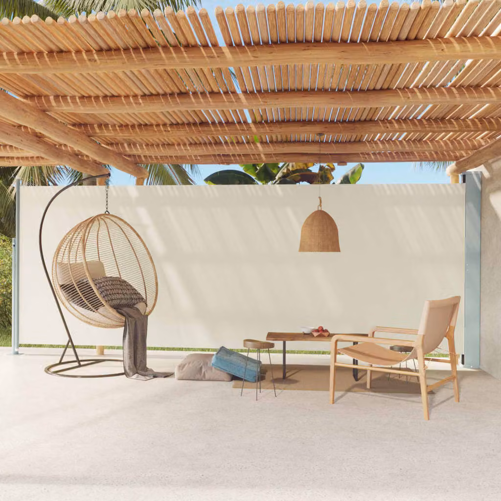 Maison Exclusive - Tenda da sole a cassonetto, estendibile, 200x614 cm, color crema