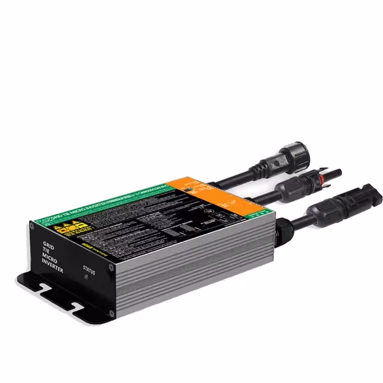 Micro-inverter solari, elevata efficienza di conversione energetica, design compatto, modello GMI-500W, tensione di ingresso 180V-280VAC, tensione a circuito aperto (Voc) 18-50