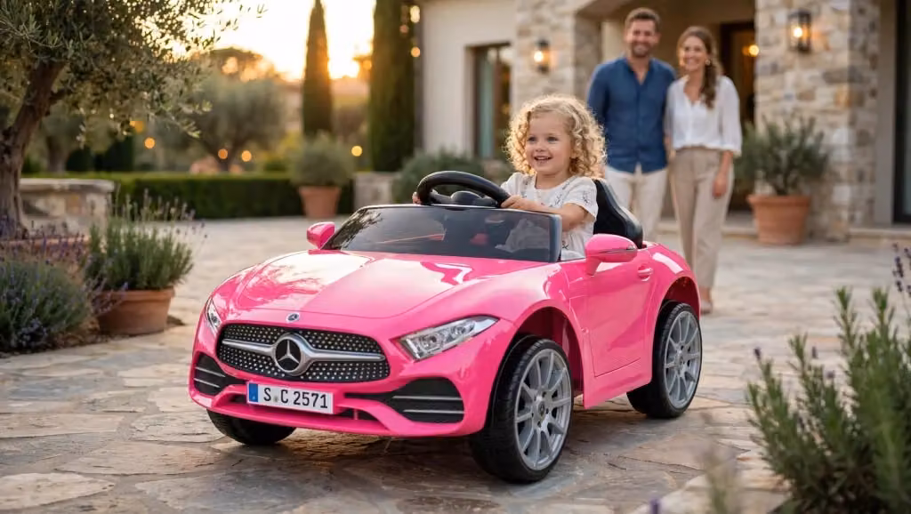 Macchina Elettrica per Bambini Mercedes CLS 12V con Luci e Suoni, Colore Rosa – 2