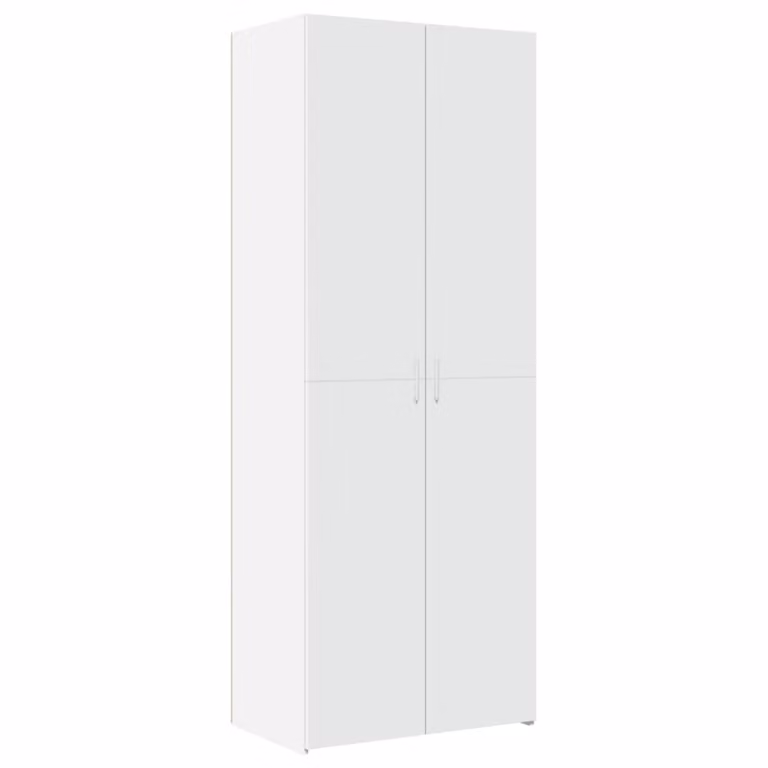 Credenza Bianca 70x42,5x185 cm in Legno Ingegnerizzato
