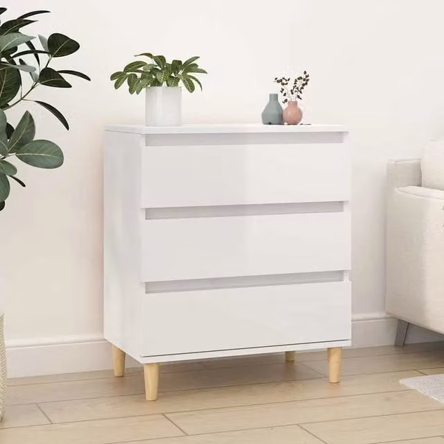Credenza Buffet Armadio da Cucina Design Mania Bianco Lucido L: 60 cm, P: 35 cm, H: 70 cm