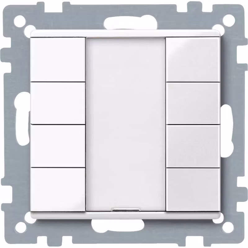 Schneider Electric Pulsante quadruplo Plus, bianco polare lucido, sistema M MTN617419