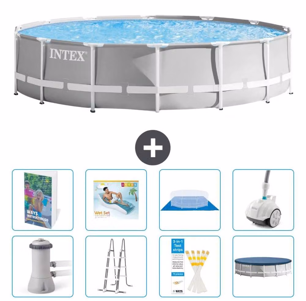Struttura per piscina a forma di prisma - 427x107 cm - composta da 7 elementi - modello S584
