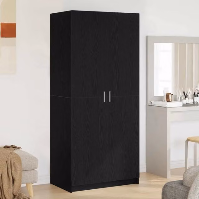 Guardaroba Rovere Nero 80 x 50,5 x 180 cm Legno ingegnerizzato 3333855
