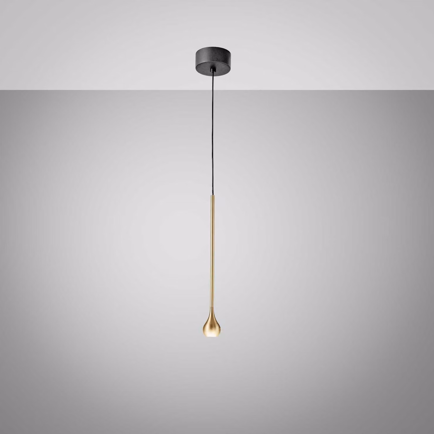Lampada a Sospensione URSULA S/P Oro - Sospensione Singola Led 5W 3000K 255lm Fascio 24° Montatura in Alluminio IP20 - Gea Luce