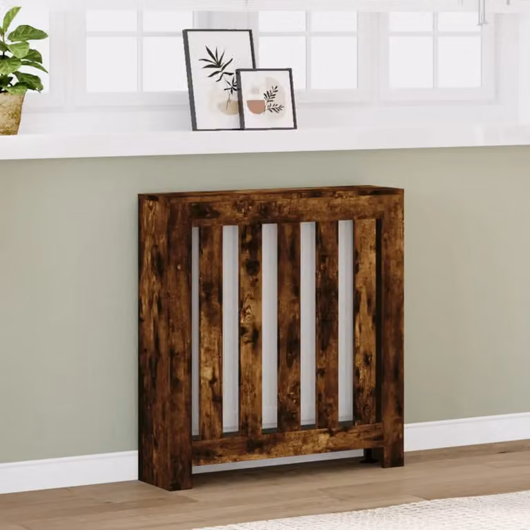 Copertura per radiatori vidaXL in legno MDF, Rovere Fumo, L 78 cm x P 20 cm x H 82 cm