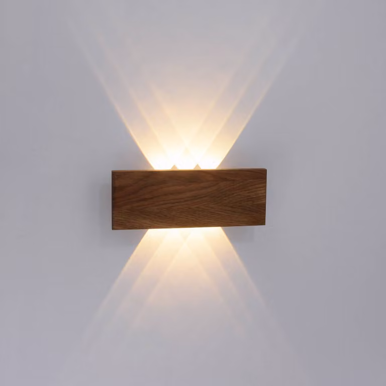 Paul Neuhaus Applique Palma, Legno scuro, Soggiorno / Sala da pranzo, Legno, Moderno, Applique