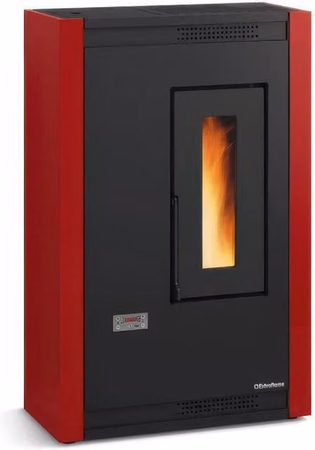 Stufa a Pellet Ventilata Slim Extraflame Luisella 5.0 V5 Bordeaux 5,1 kW