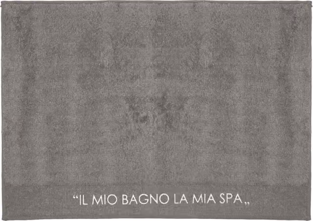 Tappeto da bagno antiscivolo KASANOVA Quotes colore antracite L 60 cm x P 85 cm – 1