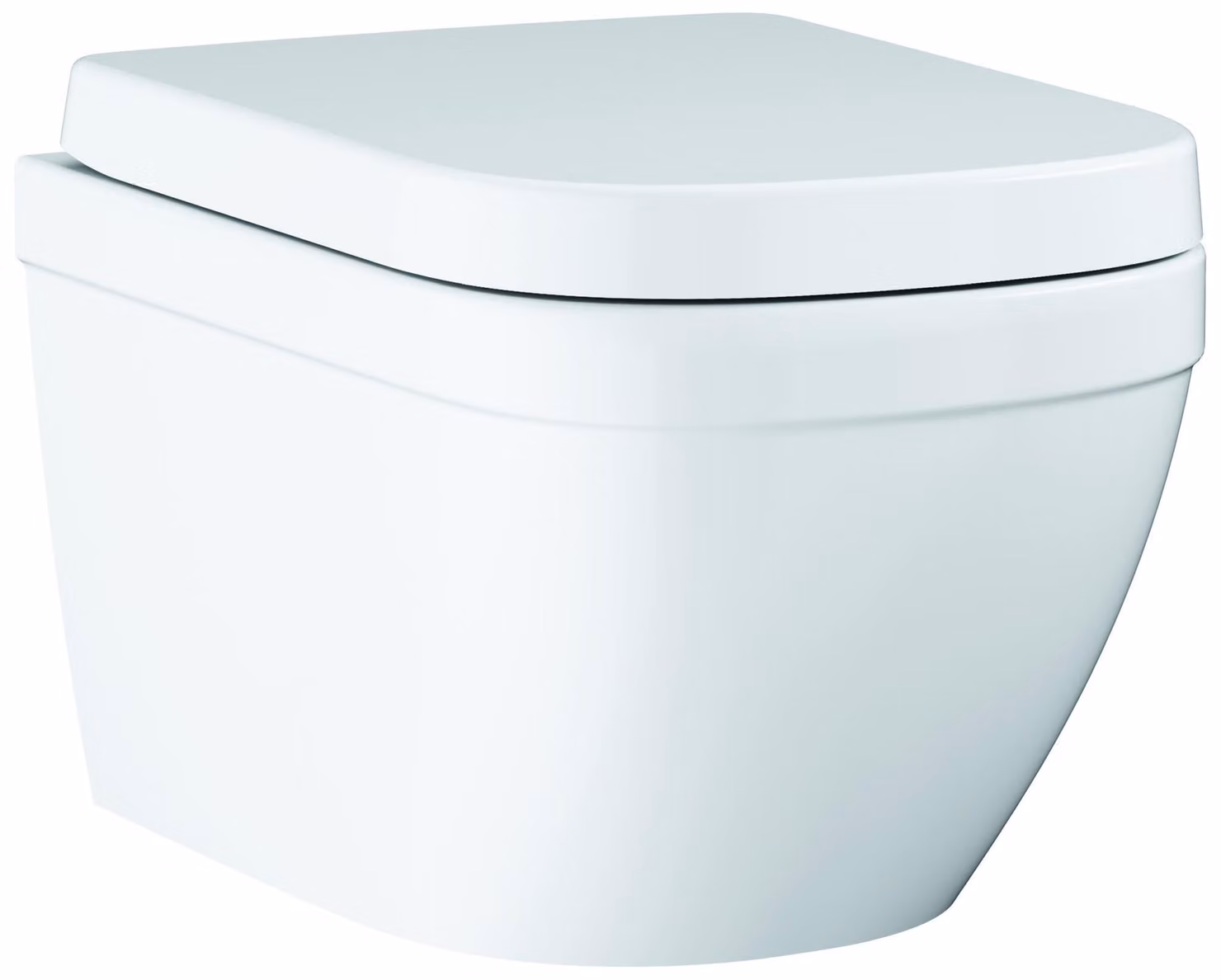 Grohe Euro Céramique Ensemble de WC suspendu sans rebord, sortie horizontale, siège de WC Slim, blanc alpin, 39693000, 39693000