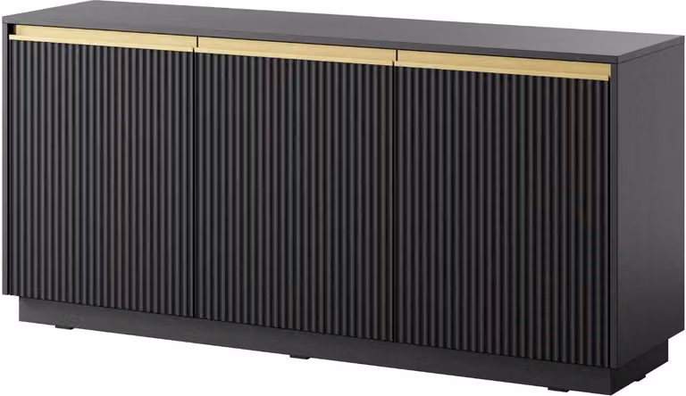 Credenza FURNLUX Royal Black And Gold 154cm / Colore principale: Nero / Dimensioni: 154 x 72 x 39 cm