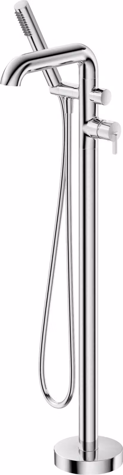 Freestanding bathtub mixer with shower set