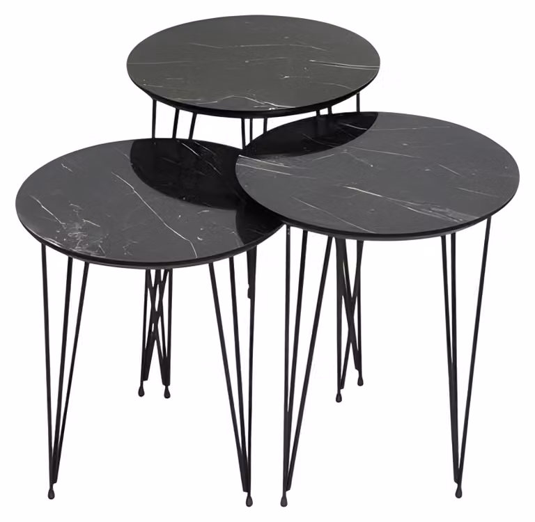 Schwarze Holztisch im modernen Design